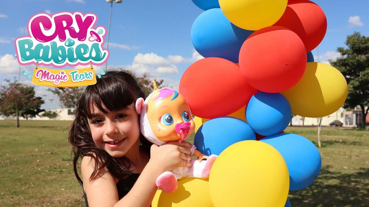 Mоя Kукла Cry Babies упала с воздушного шара | Кукла играет | Девушки весело