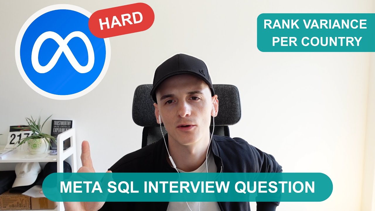 HARD Meta SQL Interview Question: Rank Variance Per Country (StrataScratch 2007)