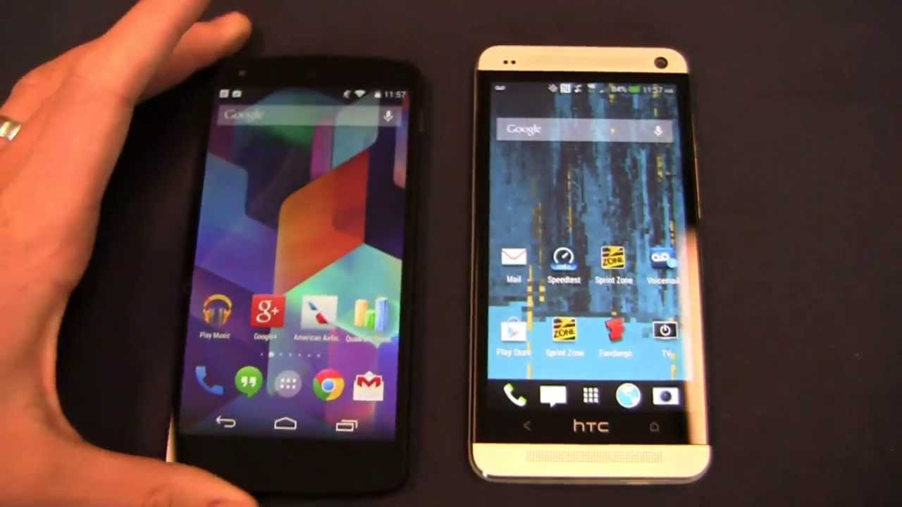 Google Nexus 5 vs. HTC One Dogfight Part 1