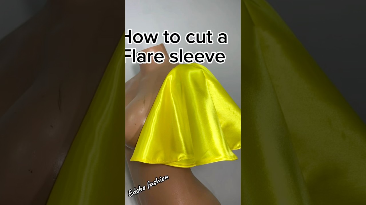 Learn how to cut a flare sleeve the easiest way #sewingtutorial #sewing