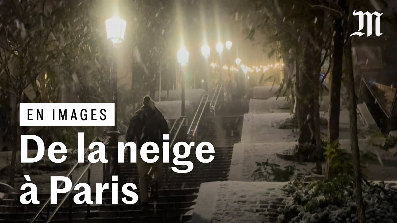 Les images de la neige à Montmartre