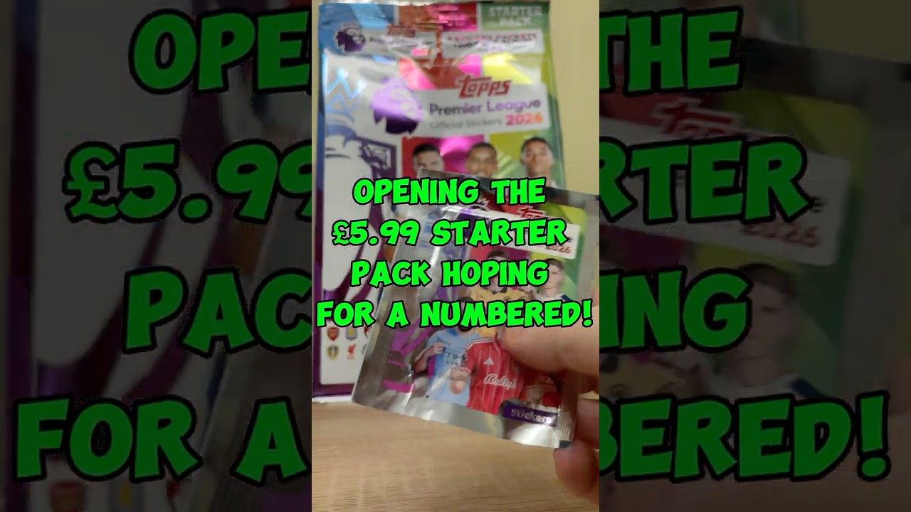 Opening 4 Premier League Starter Pack Stickers - Numbered Sticker Hunt 👀 Topps New Daily Challenge?