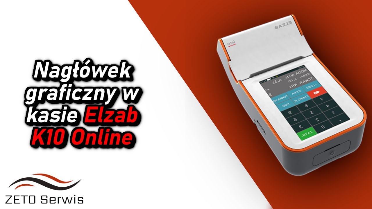 Nagłówek graficzny w kasie Elzab K10 Online.