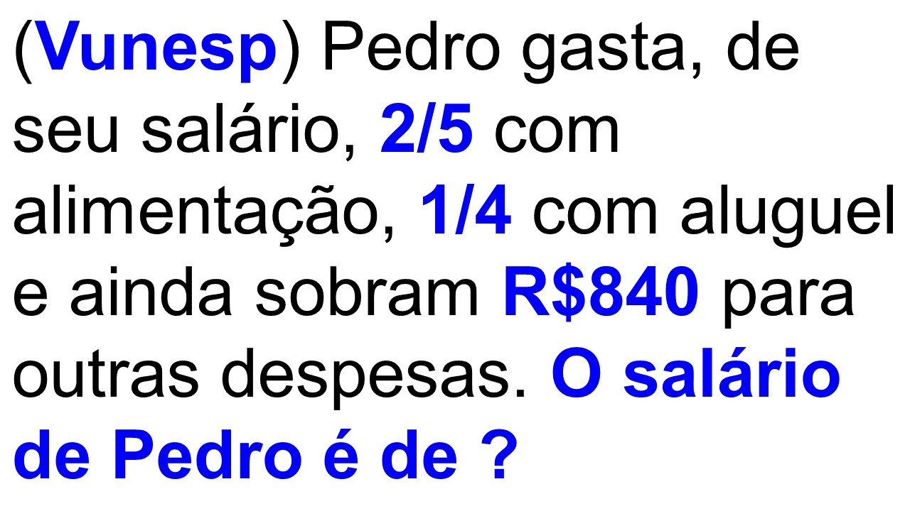 😍 FRAÇÃO CLÁSSICA DA VUNESP 😎  Matemática Básica para concurso
