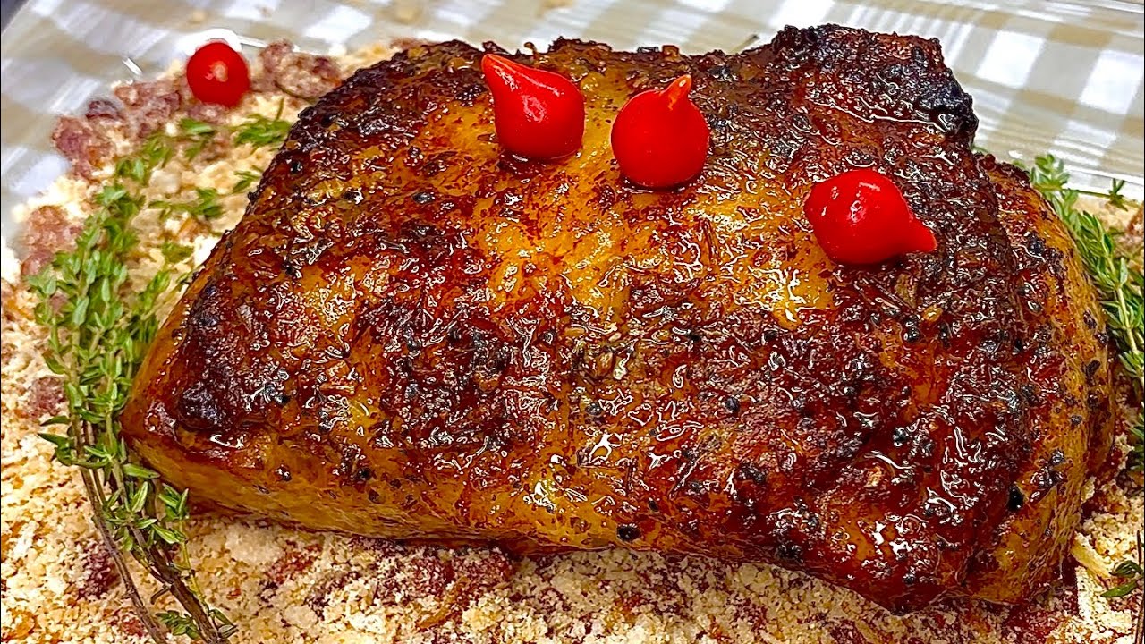 Pernil assado SUCULENTO e PURUCA - Dica infalível para PERNIL que DESMANCHA na boca