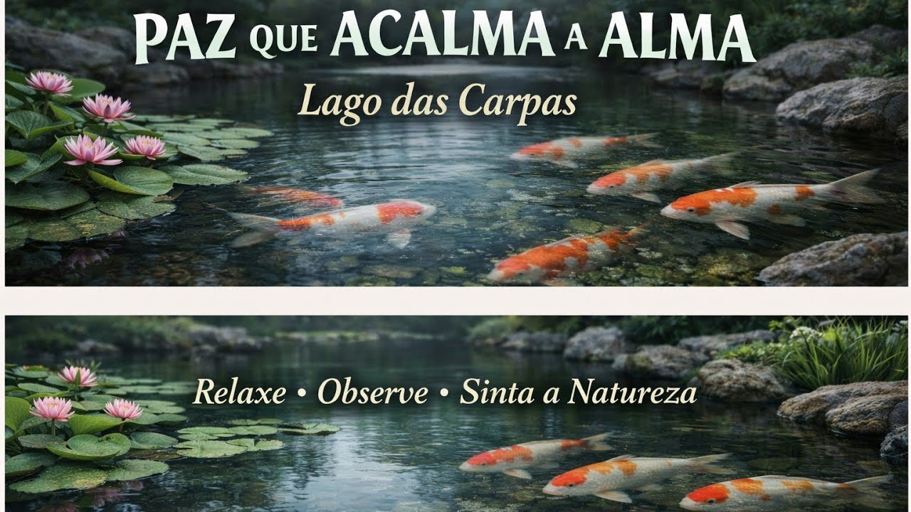 Apenas o Lago de Carpas e a Natureza”🍃🌧️