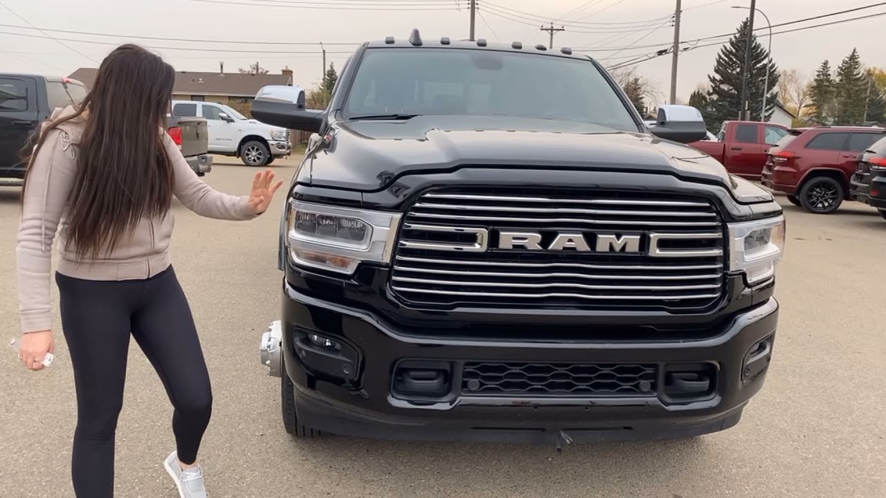2019 Ram 3500 Laramie Mega Cab Dually 4x4 with ONLY 23,726 Kilometers | Stock # P1266 Redwater Dodge