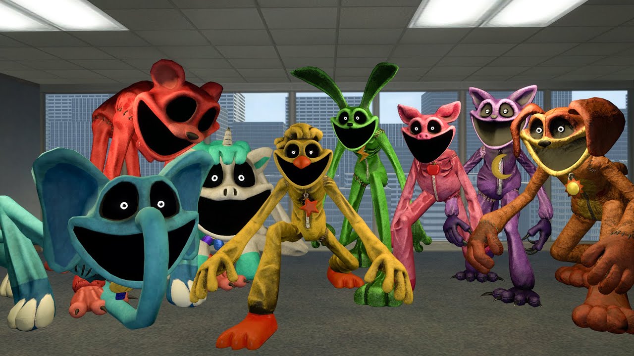 Surviving All Big Smiling Critters Chase, Poppy Playtime | Garry's Mod