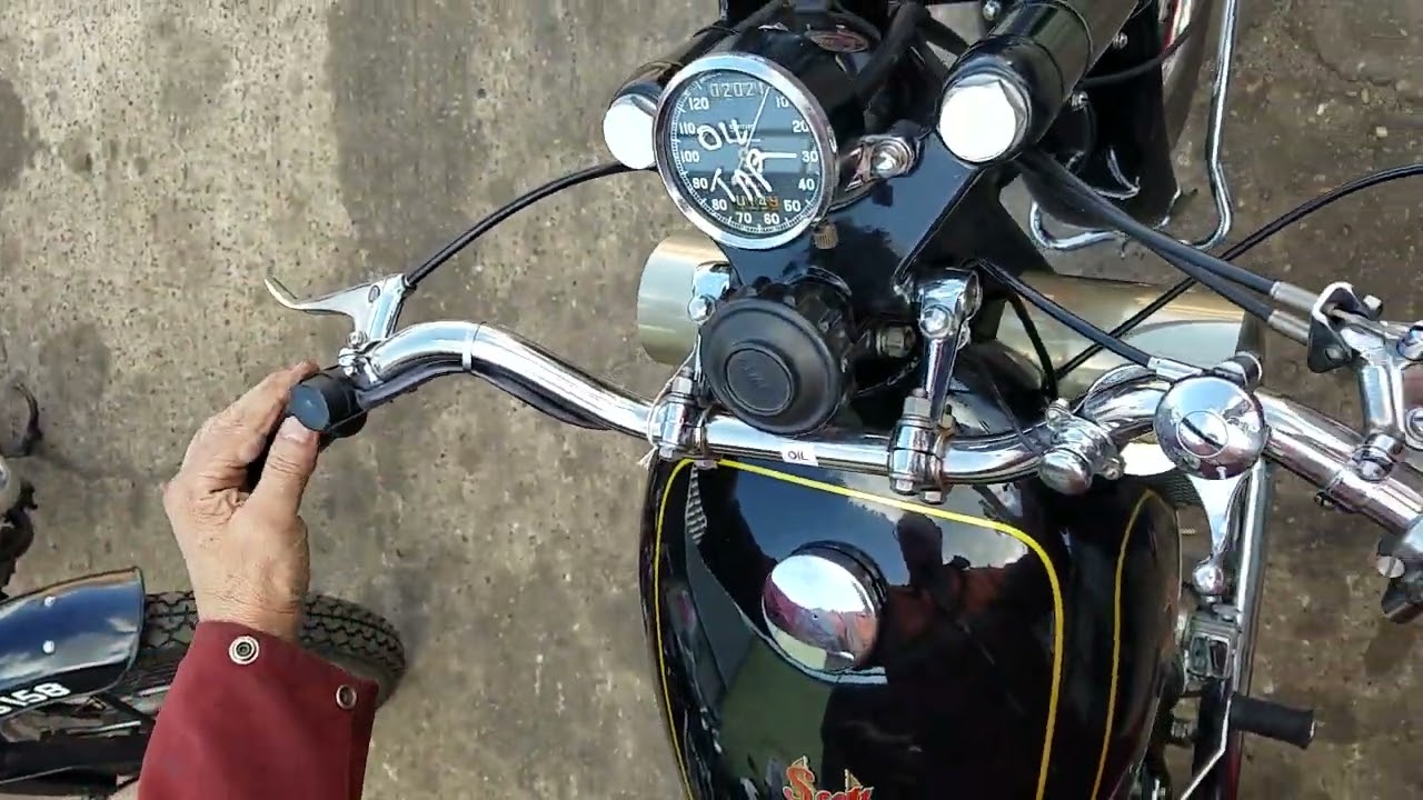 1957 Scott Birmingham Model 600cc at Andy Tiernans #09290SCT