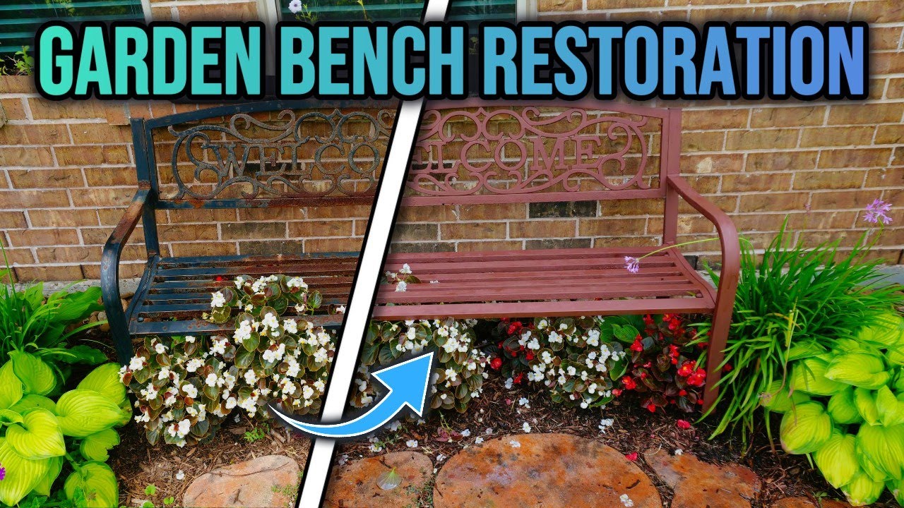 Garden Bench Restoration: Bringing a Rusted Metal Bench Back to Life with Rust-Oleum!
