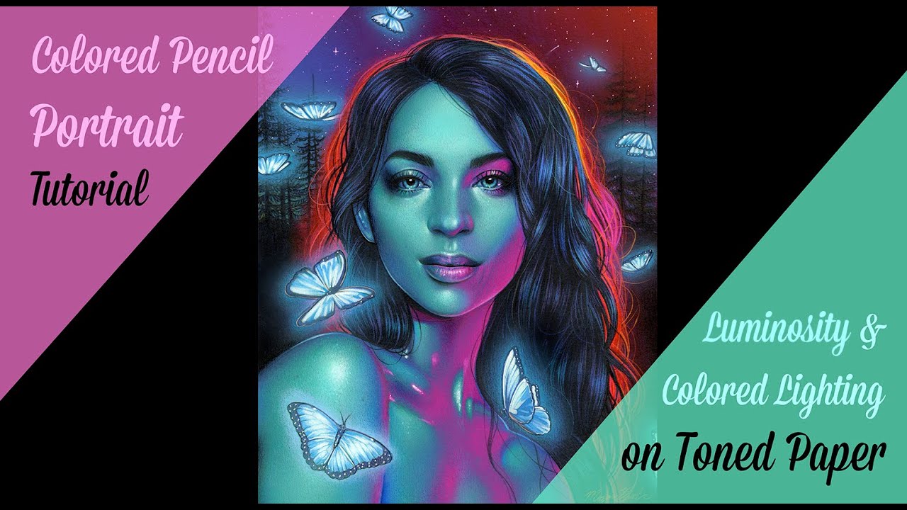 Colored Pencil Portrait Tutorial: Colored Lighting and Luminosity on Toned Paper
