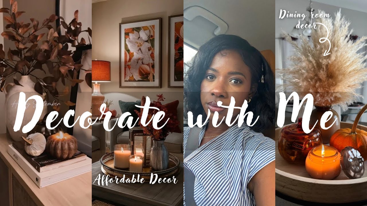 Decorate with me For Fall 🍁🍂 Cozy, Warm and Affordable Decor for Busy Mom