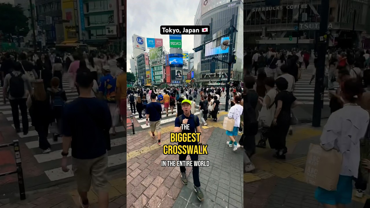 The BIGGEST crosswalk in the world is in Shibuya Crossing, Tokyo Japan #tokyo #tokyotravel
