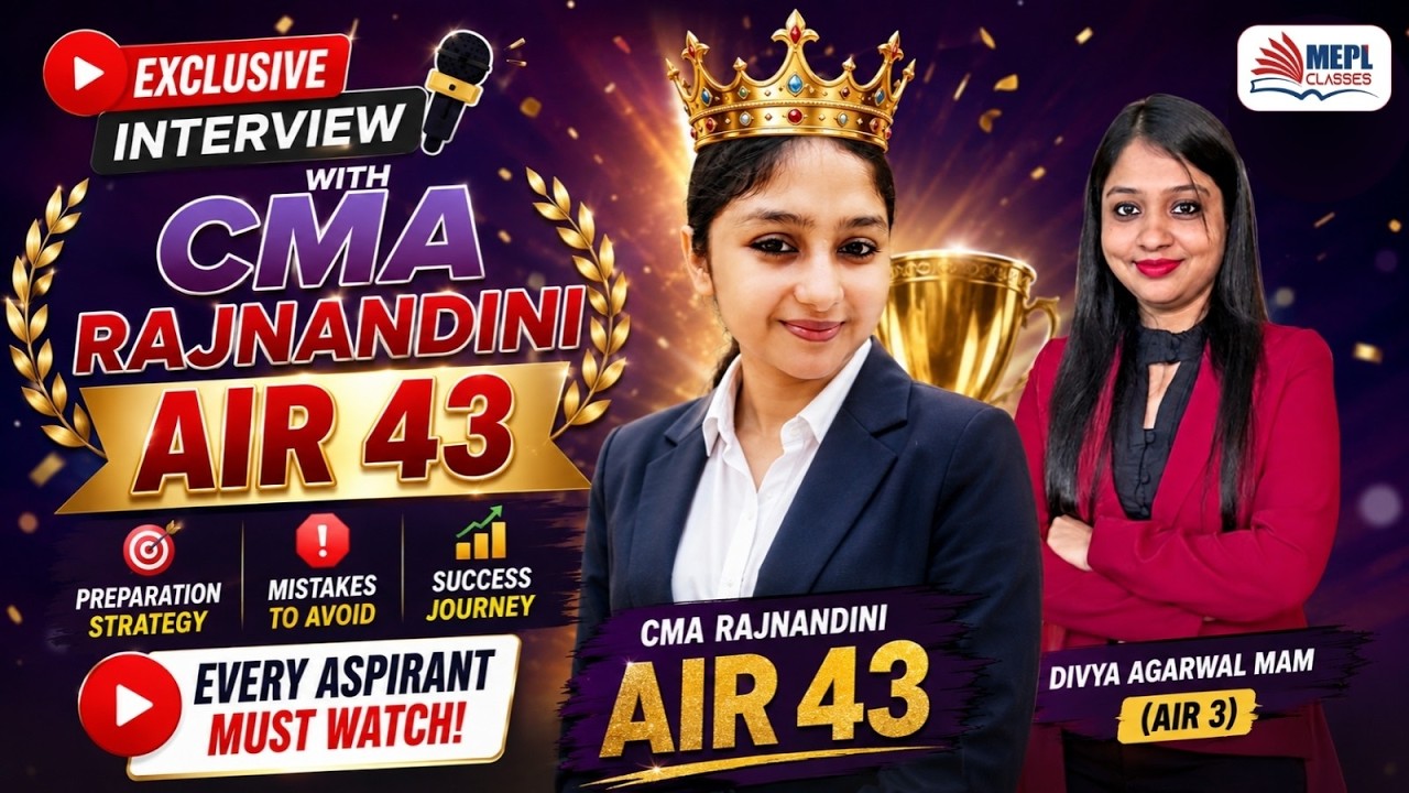 Exclusive Interview With CMA Final - AIR 43 🏆 Success Tips & Strategy | Divya Agarwal Mam