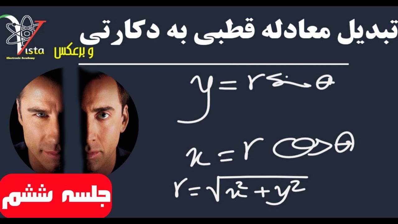 ج۶. تبدیل معادله قطبی به دکارتی و برعکس- آموزش مختصات قطبی پایه تا پیشرفته