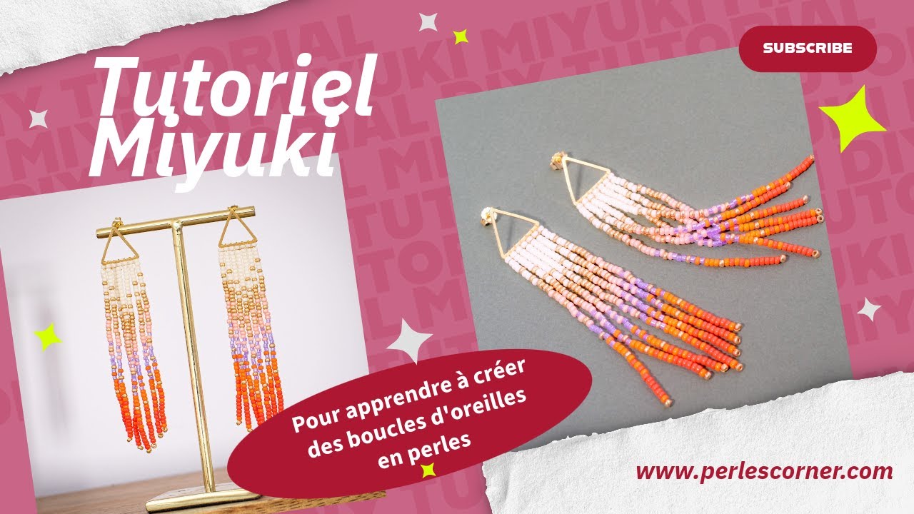 Tutoriel Bijoux DIY Boucles d'oreilles à franges en perles de rocailles Miyuki