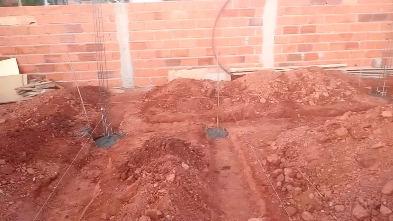 Começando a fundação da obra da minha casa