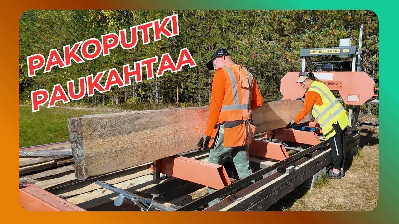 Sahataan kuuden tuuman lankkua rouvan perehtyessä sahurin hommaan