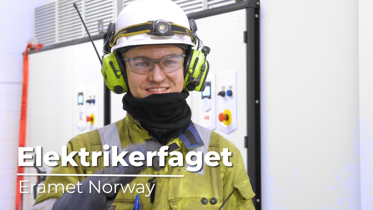 Lærling i elektrikerfaget hos Eramet Norway