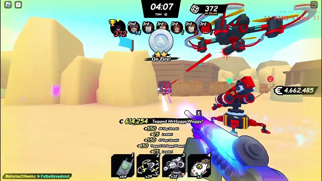 Crazy 7 nukes 585 kills in Big Paintball 2.
