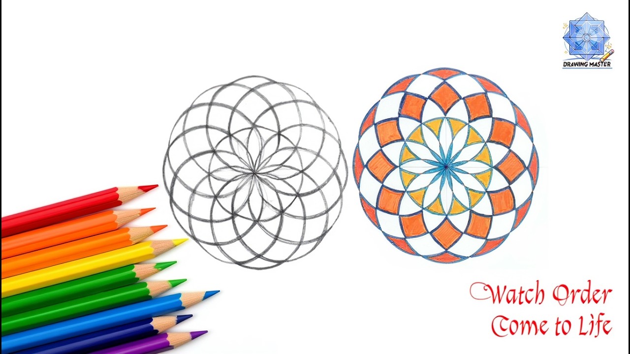 How to Color a Sacred Geometry Flower | Mandala Coloring