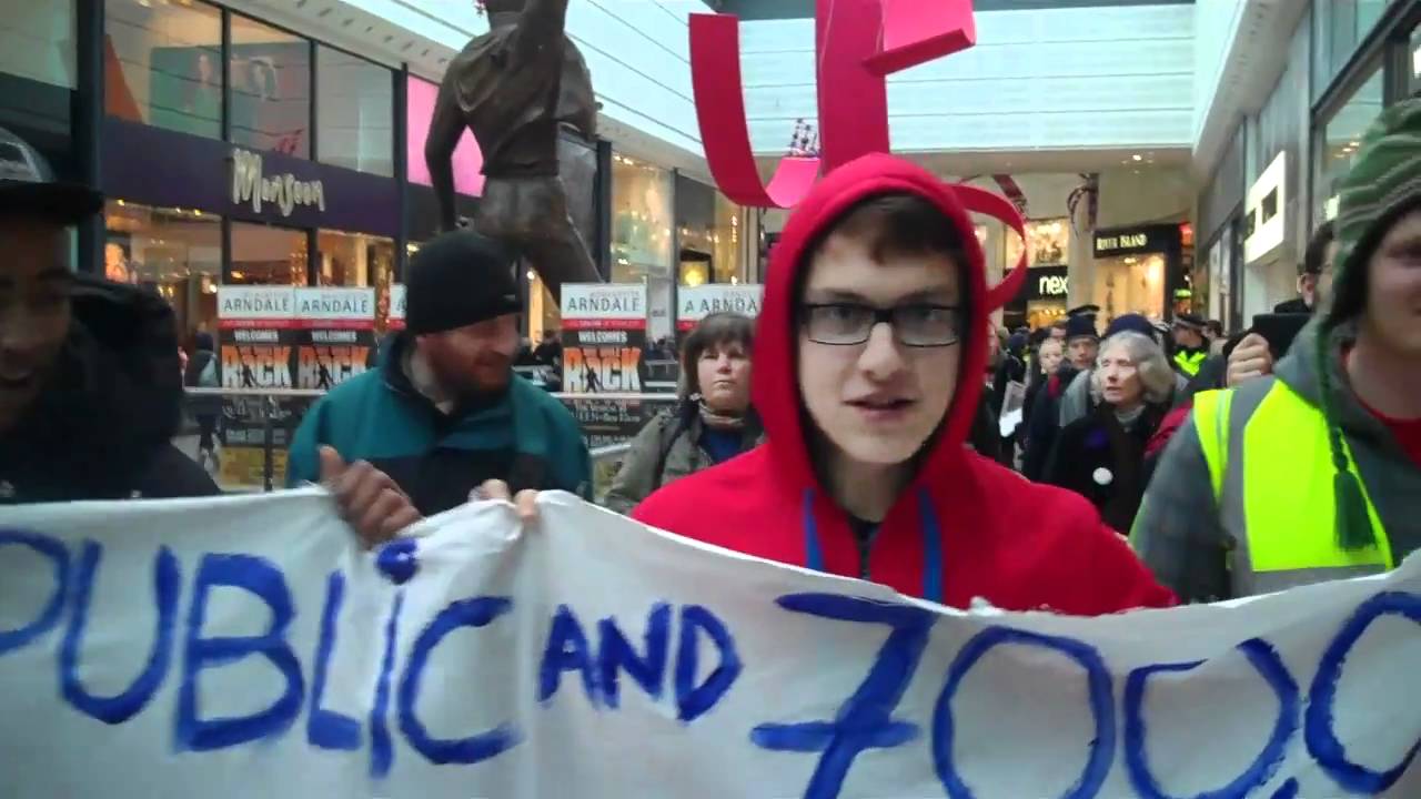 UKUncut protest - Its Payday - Manchester action
