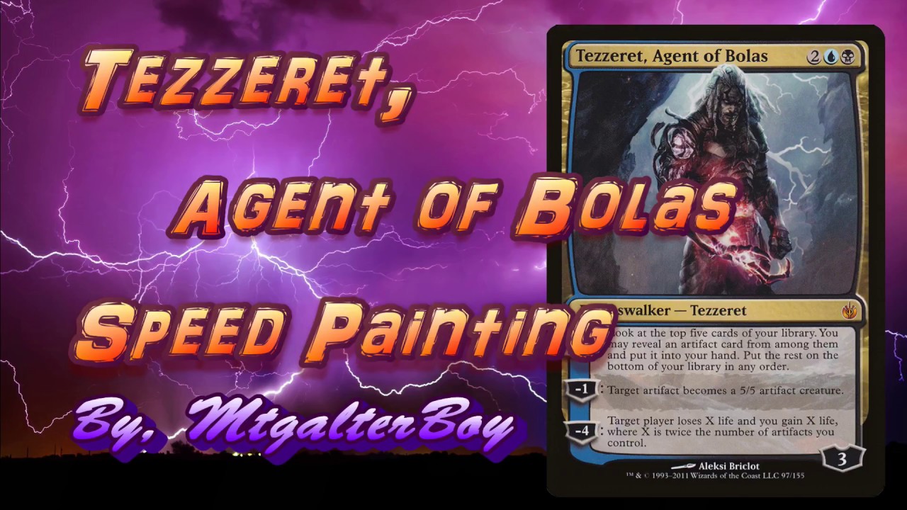 Halloween restoration and speed painting   Tezzeret, Agent of Bolas