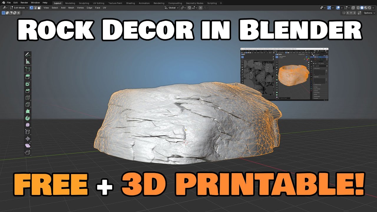 How-To: Make Custom Rock Decor in Blender. Free + 3D Printable