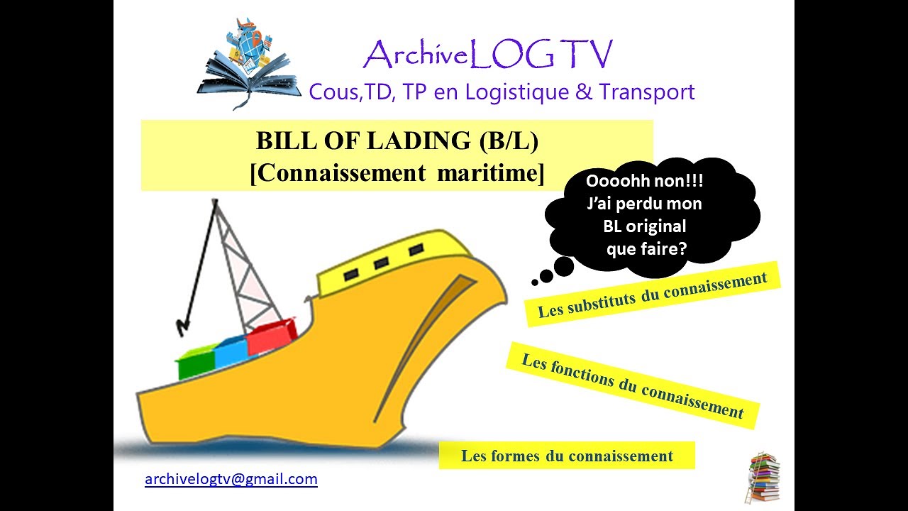 Connaissement maritime [BILL OF LADING]