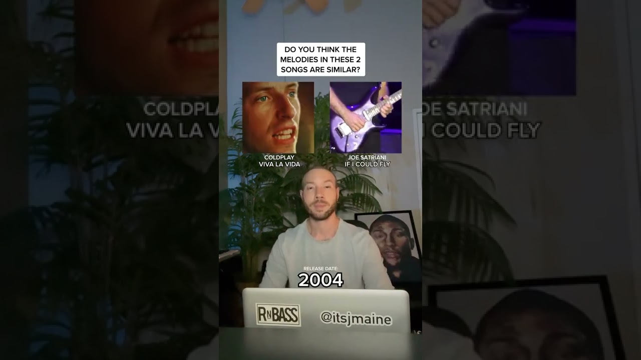 Do You Think These Melodies Are Similar? Coldplay &ldquo;Viva La Vida&rdquo; & Joe Satriani #shorts #coldplay