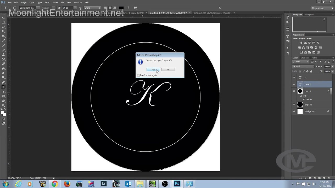 How to make a custom gobo for American DJ IKON IR Photoshop Tutorial