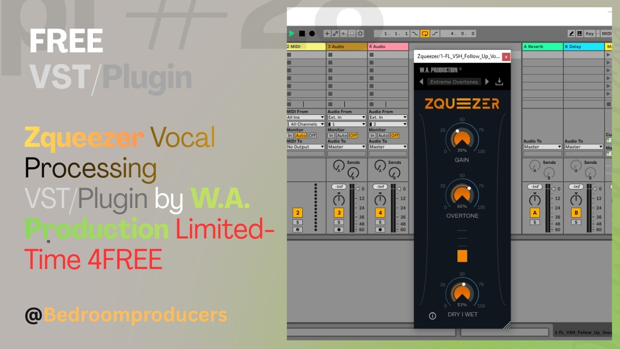 Zqueezer - Vocal Processing VST/Plugin by W.A. Production (Limited-Time 4FREE) #WAProduction