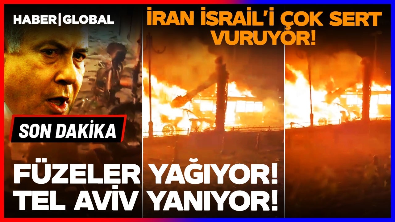 KAN DONDURAN SANİYELER! İran Füze Yağdırıyor İsrail Şehirleri Cayır Cayır Yanıyor!