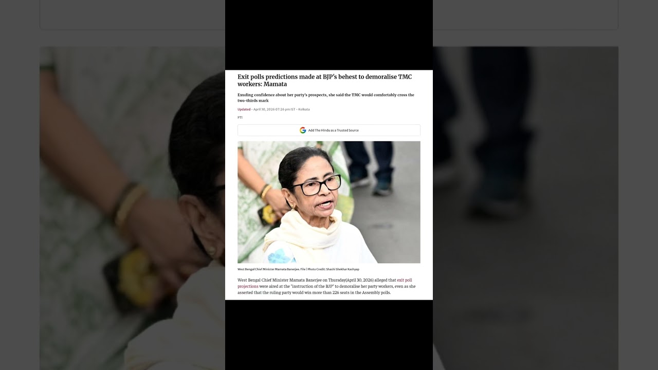 Exit polls predictions made at BJP's behest to demoralise TMCworkers: MamataExuding confidence