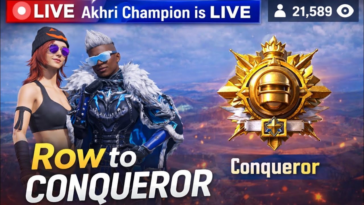 ROW TO CONQUEROR /alot of fun in live | #pubgmobile 