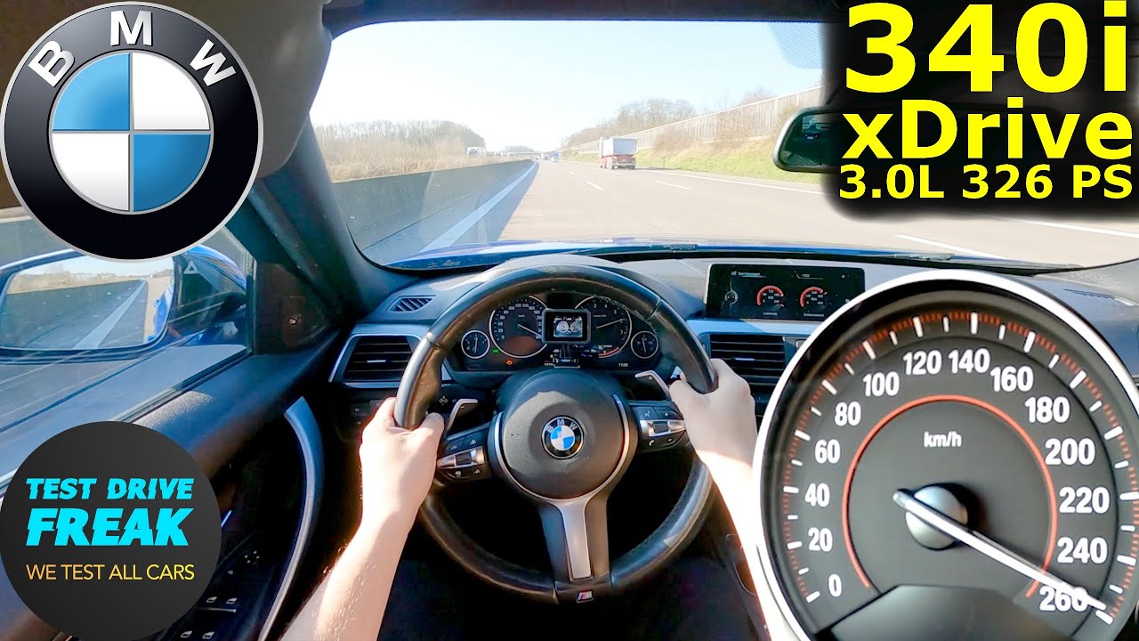 2015 BMW 340i F30 xDrive 326 PS 🚀 Top Speed POV Drive I Fuel Consumption Test I No Speed Limit