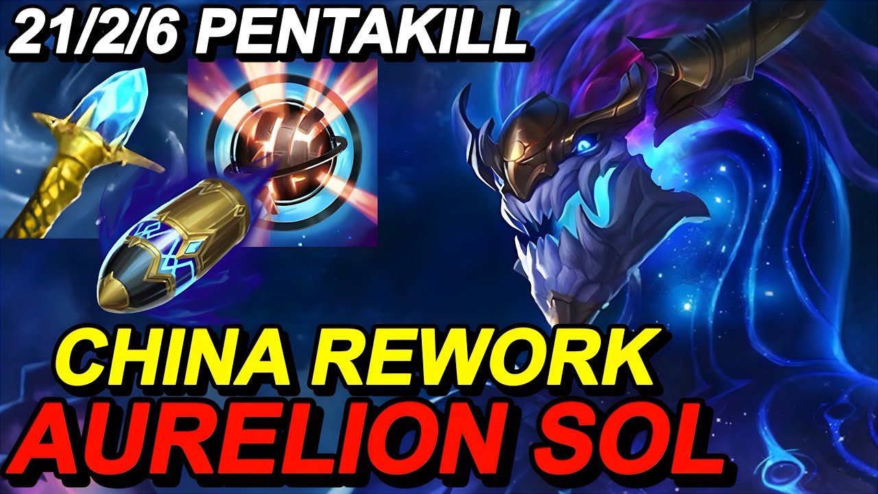 Wild Rift China Rework Aurelion Sol Mid Gameplay | Ashen Lord Aurelion Sol  | Build & Rune