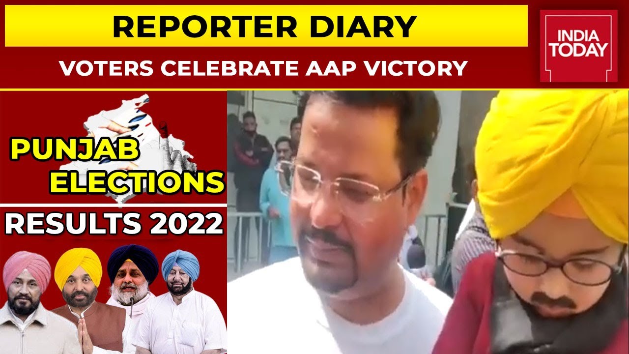Voters Celebrate AAP Victory In Punjab With Baby Arvind Kejriwal And Bhagwant Mann | Reporter Diary