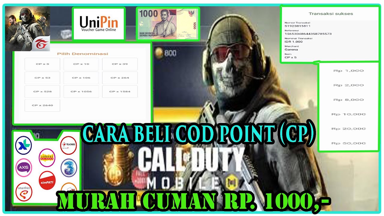 Cara Top up CP Call Of Duty Mobile Murah Cuman Rp 1000