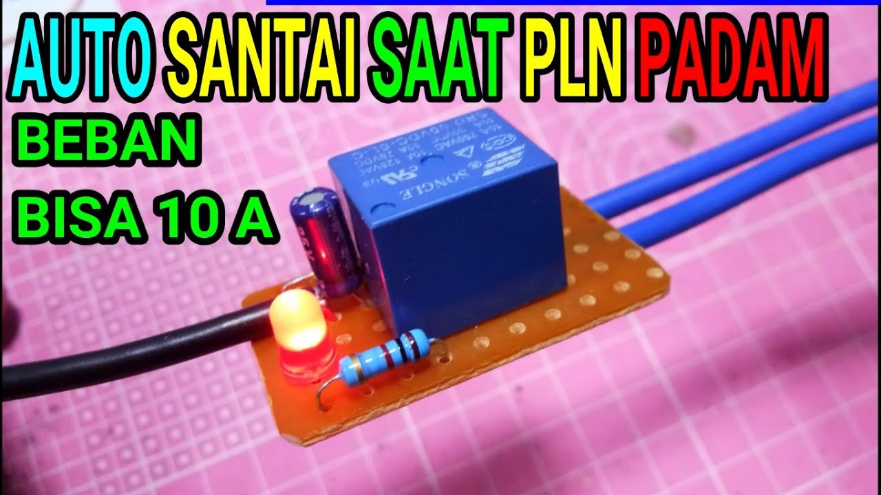 Cara membuat otomatis lampu emergency led 12V,cara merakit kontrol otomatis lampu 12 volt