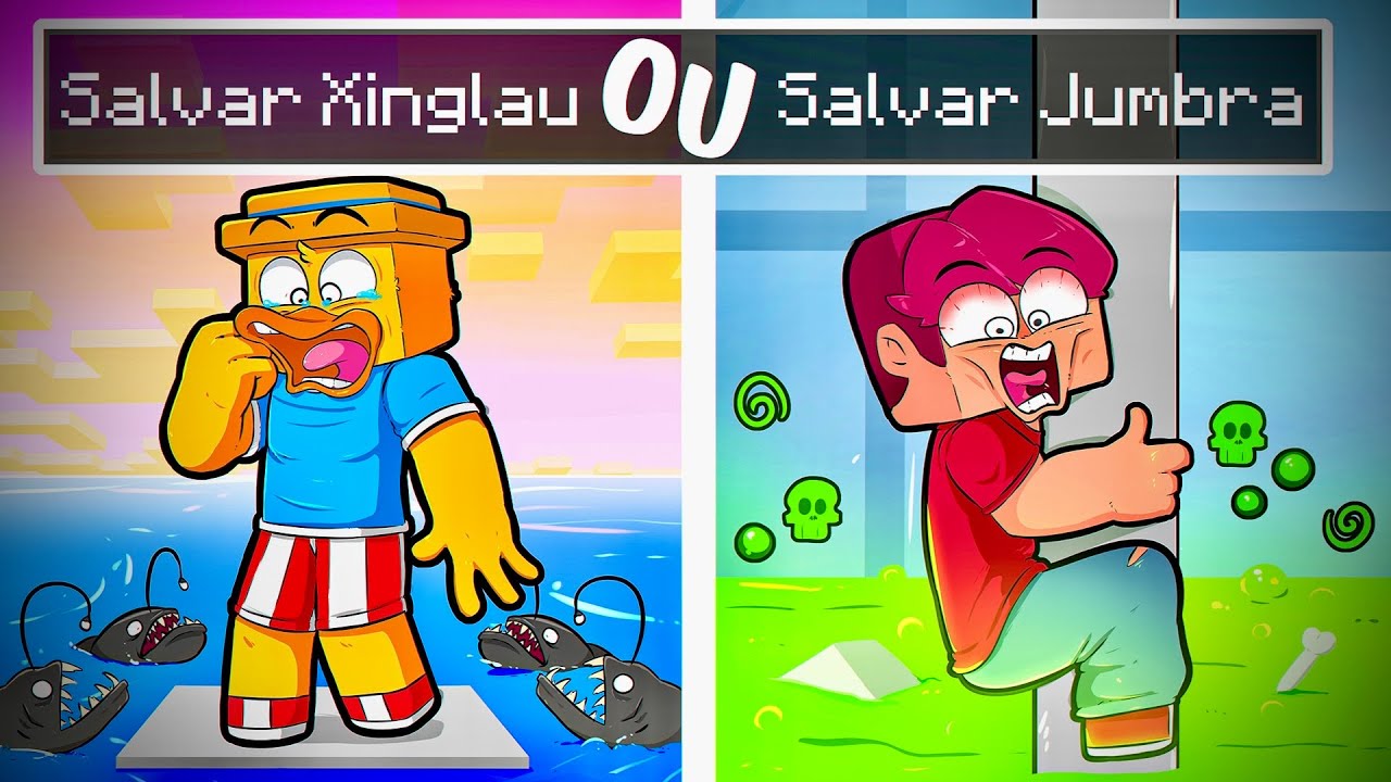 QUEM VOCÊ SALVA NO MINECRAFT? ( ESCOLHA RÁPIDO )