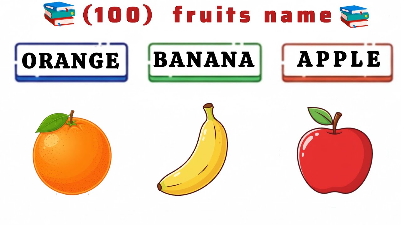 🍎 100 Fruits Name in English with Pictures & Pronunciation #fruit #fruits#englishforbeginners 