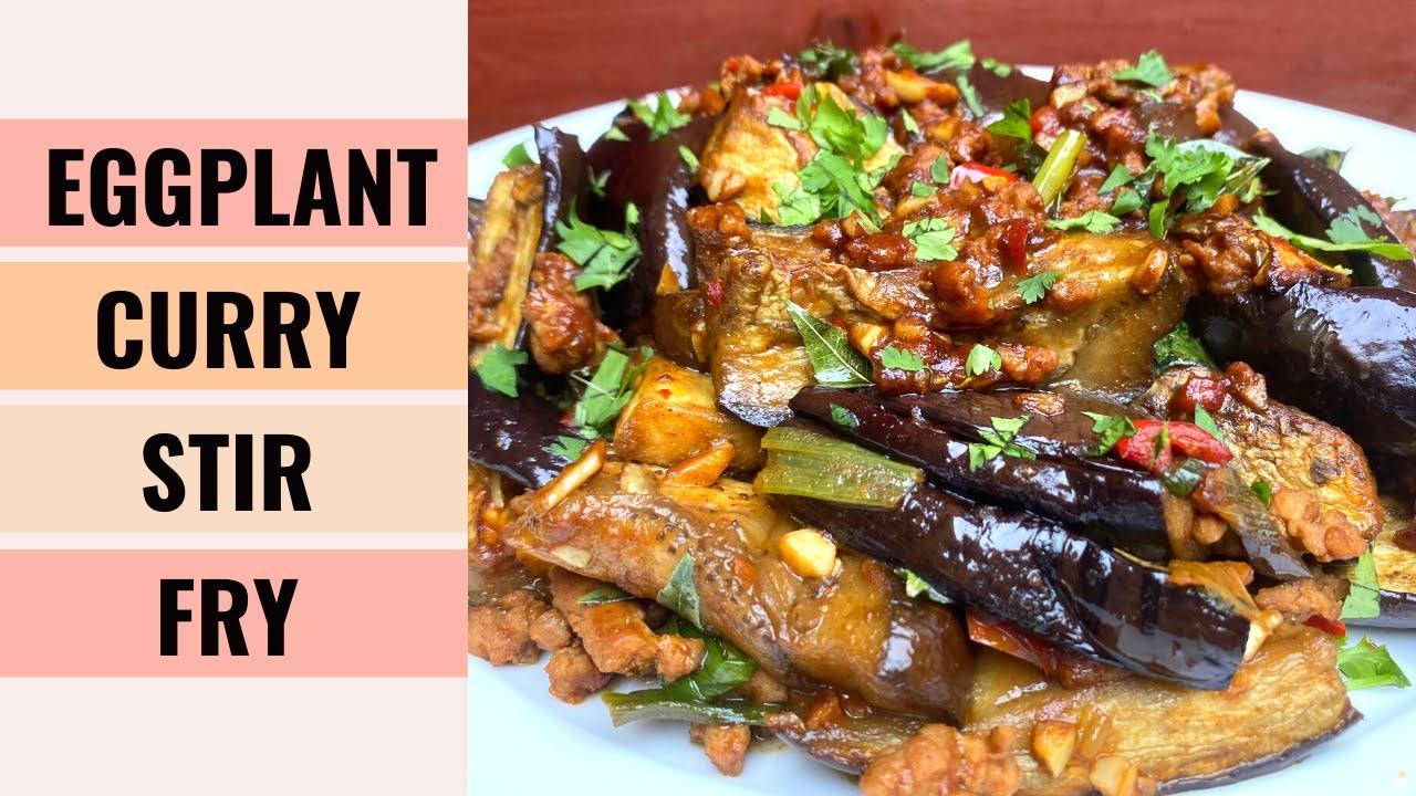 TASTY! Oven-baked Eggplant Curry Stir Fry Recipe | Aubergine | Brinjal | Aunty Mary Cooks