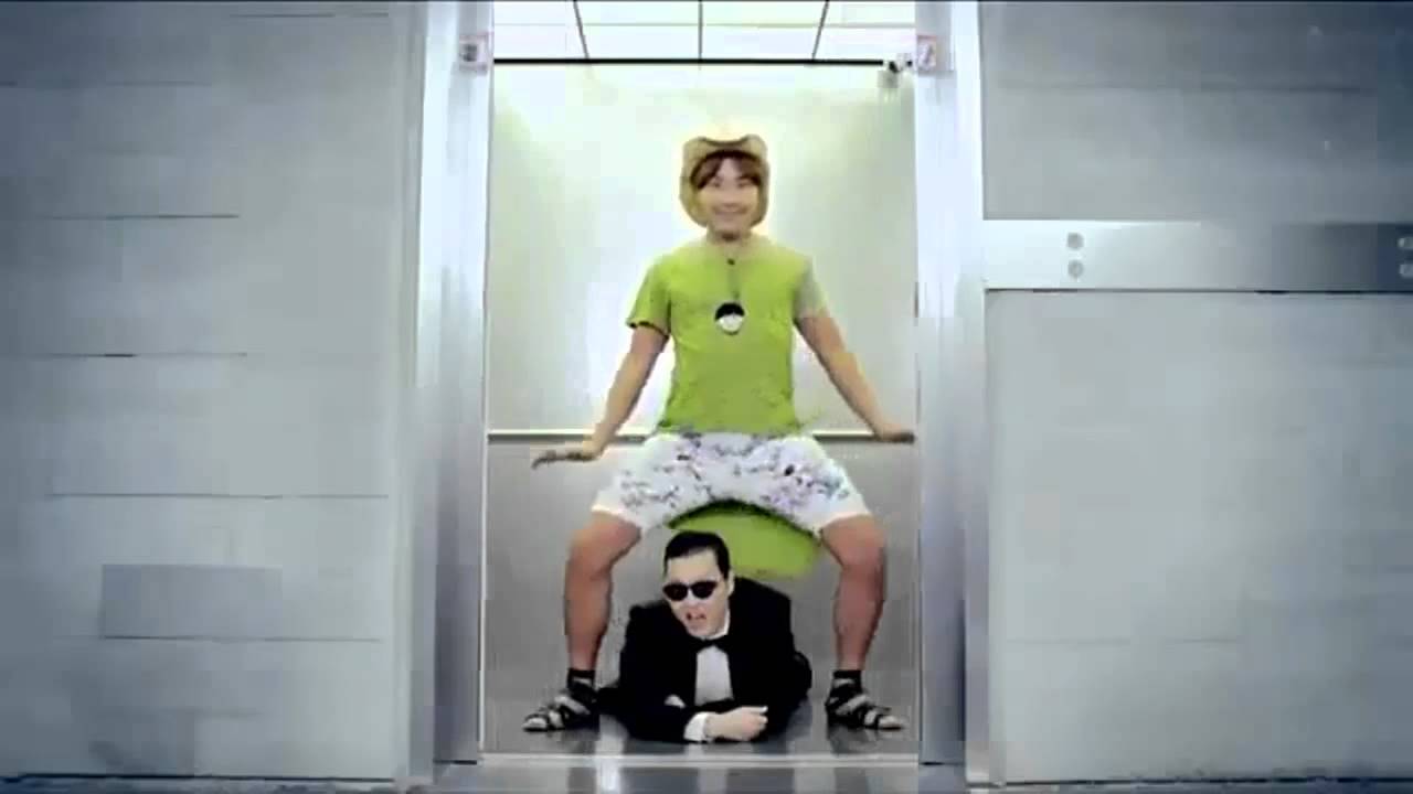 GangnamStyle Psy Lift scene