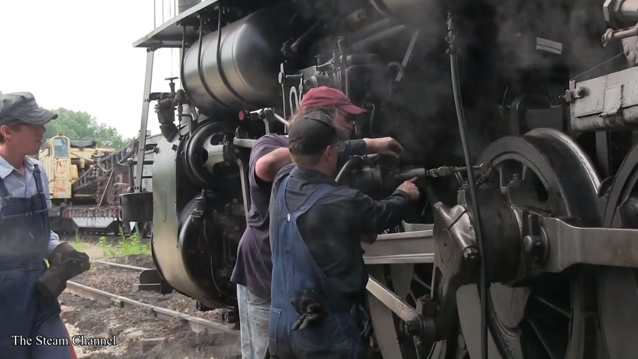 Illinois Railway Museum: Frisco 1630 Sizzling HD Steam At IRM