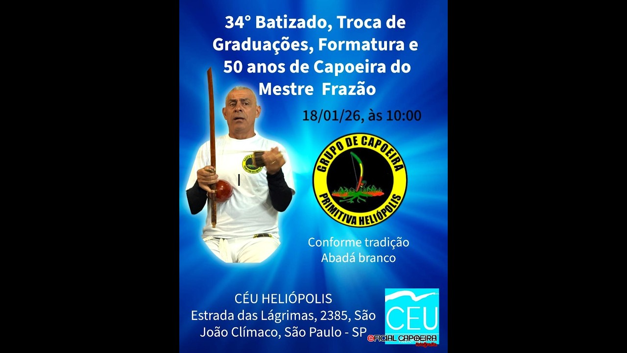 BATIZADO MESTRE FRAZÃO HELIOPOLIS 2026