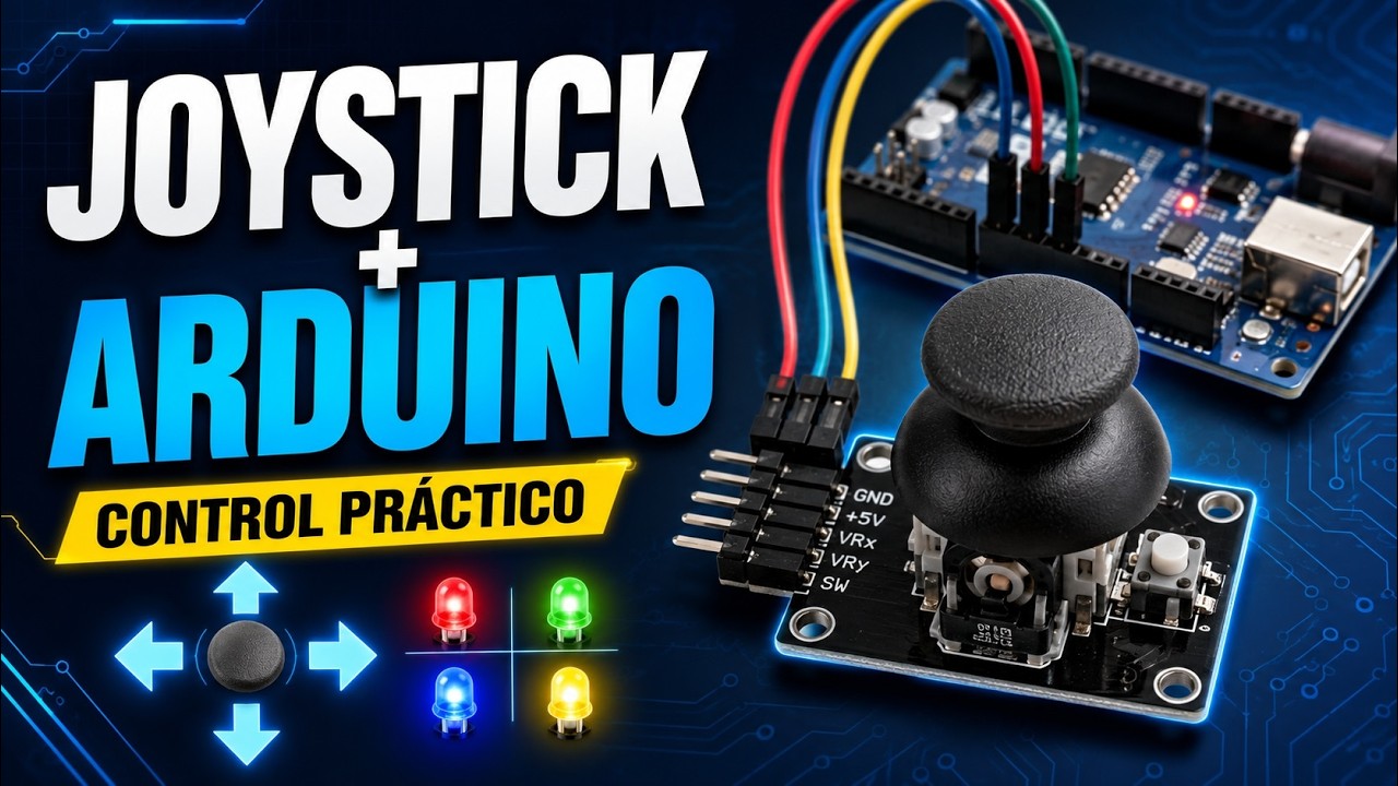 25 Curso Arduino - 🎮 Simulación de Carrito Robótico con Módulo Joystick KY023 ⚙️