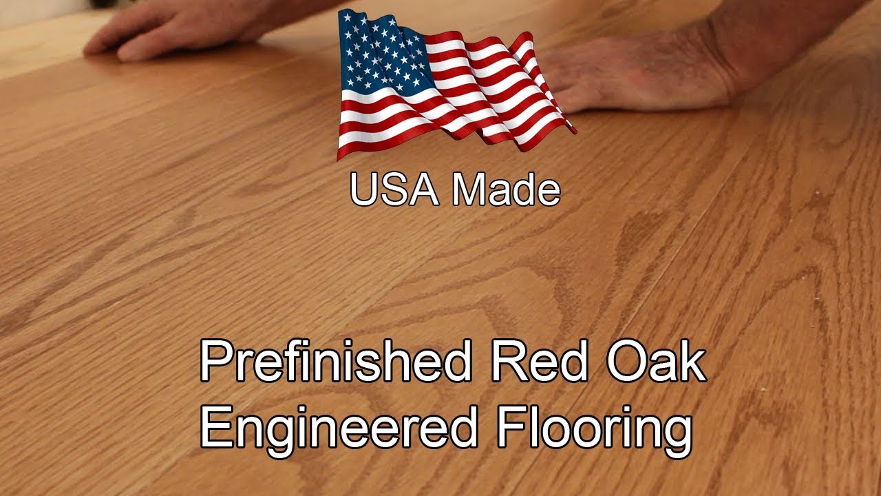 Prefinished Clear Red Oak Engineered Hardwood Flooring