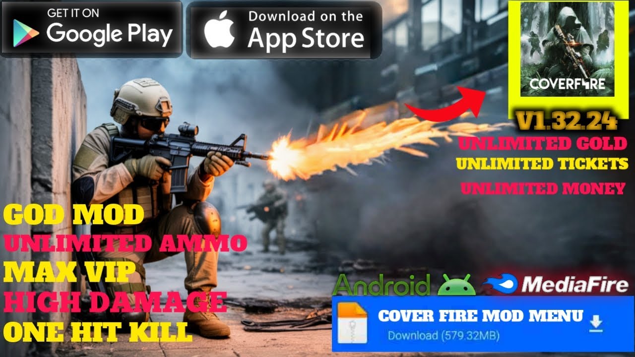 Cover Fire Mod APK download | cover fire Mod menu mediafile | @OX_GAMESPY