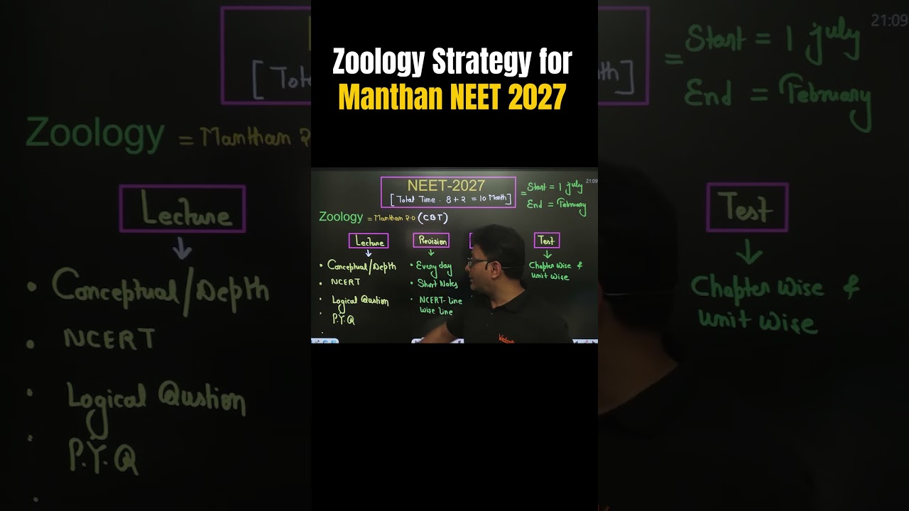 Zoology Strategy for Manthan NEET 2027 #neet2027 #neet #manthanbatch